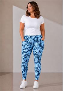 Yoga Pocket Leggings Blue Bloom